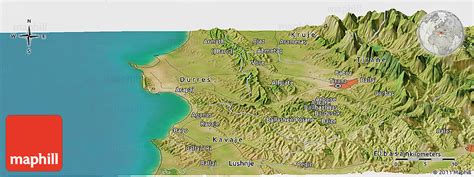 Satellite Panoramic Map of Tirana