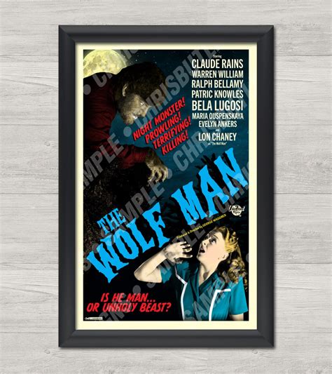 The Wolf Man Design 2 11x17 Movie Poster - Etsy