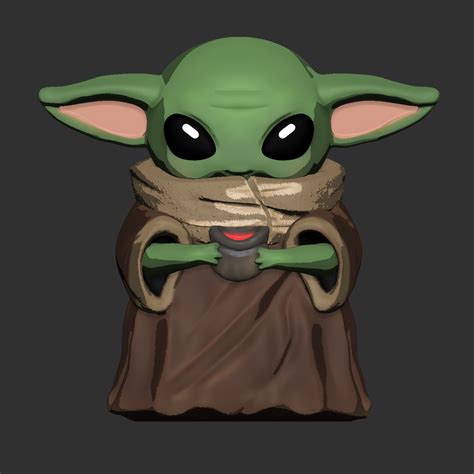 STL file BEBE YODA - BABY YODA SOUP "cartoon". 👶・3D printable model to ...