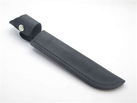 Buck 120 Black General Distressed Leather Fixed Blade Custom Knife ...