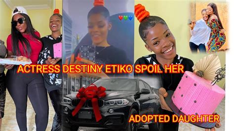 Destiny Etiko Spoil her Adopted Daughter Eucharia on her birthday|Destiny shares bags of rice ...