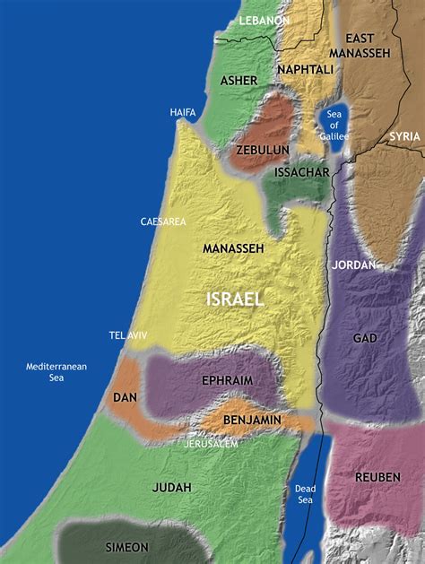 The Biblical Map Of Israel: Discovering The Land Of The Bible - Map Of ...