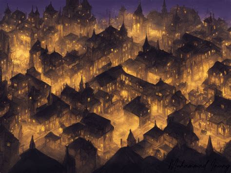 Night Lights at Medieval City by inung48 on DeviantArt