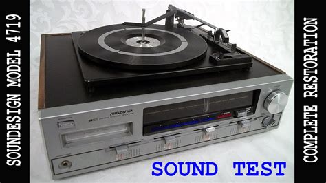 Vtg SOUNDESIGN 8 Track Turntable AM-FM Stereo Receiver Model# 4719 Sound Test EP-02 - YouTube