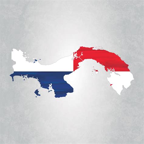 Panama map with flag 4266806 Vector Art at Vecteezy