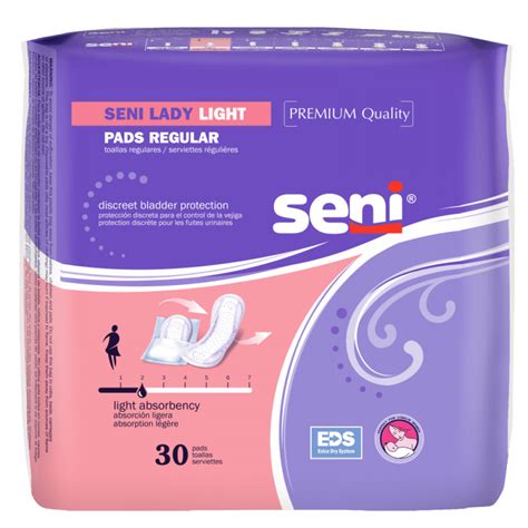 Seni Lady Light Pads Regular - BLADDER CONTROL PADS FOR WOMEN - Seni