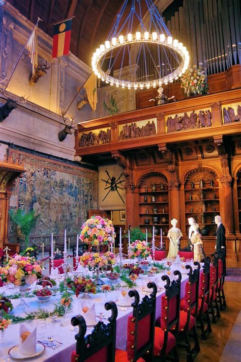 Spring at Biltmore House - in Banquet Hall with flowers and costume ...