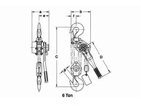 Lever Hoist Type and Lever Hoist Dimensions and Specifications