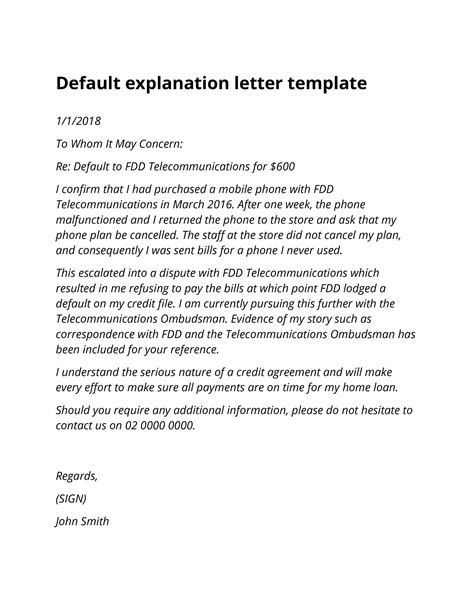 48 Letters Of Explanation Templates (Mortgage, Derogatory Credit...)