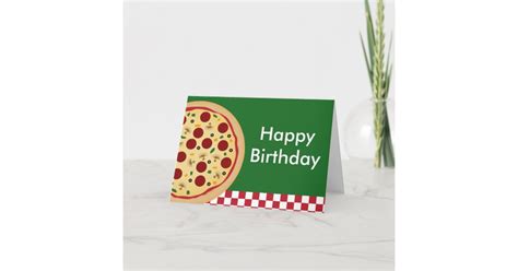 Pizza Happy Birthday Party Card | Zazzle.com