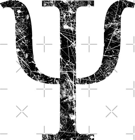 "Psi Greek Letter Symbol Grunge Style" Stickers by Garaga | Redbubble