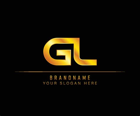 GL Letter gold logo template. Initial letter Luxury logo template ...