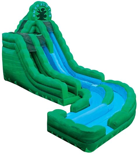 2017 Slide - Emerald Ice | Inflatable water slide, Bubble party, Water slides