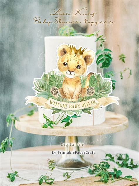 Safari Baby Shower Cake Topper, Lion King Party Decor, Jungle Baby ...