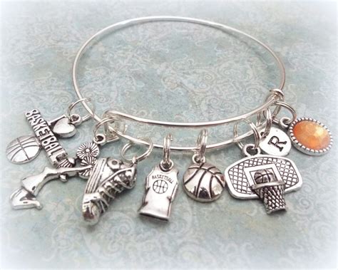 Girls Basketball Charm Bracelet, Gift for Basketball Player, Basketball Team Bracelet ...