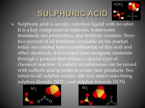 SULPHURIC ACID (FORM 4) Chemistry