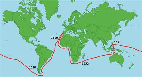 Map of Travels - Ferdinand Magellan