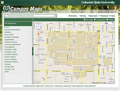 Colorado State Campus Map - Printable Map