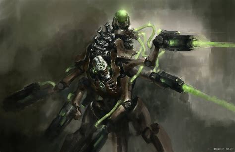 Necron Destroyer - Art by Dmitry Brushray - 40K Gallery