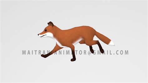 Fox running animation - YouTube