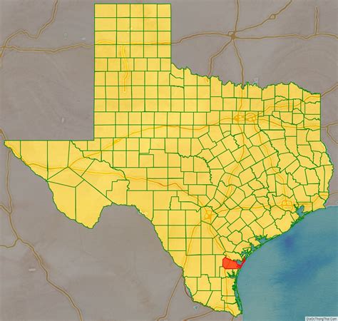 Map of Nueces County, Texas - Thong Thai Real