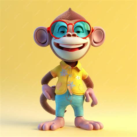 Premium Photo | Funny monkey wearing sunglasses on a colorful background generative ai