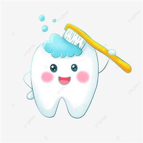 Tooth Brushing Clipart PNG Images, Hand Drawn Tooth Brushing ...