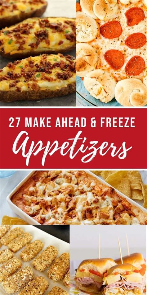 27 of the best, tried n true Make Ahead and Freeze Appetizers to bring to your next get together ...