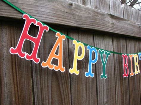 Happy Birthday Banner Large Letters Birthday Banner - Etsy