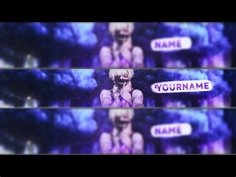 Youtube Banner Anime Template Create stunning banners for your youtube channel crello with no ...