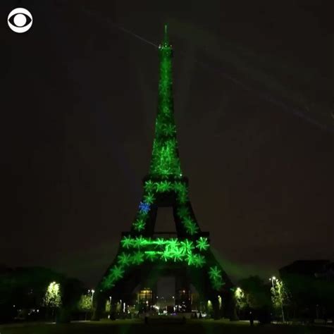 For the first time in history, the Eiffel Tower was lit up with lights ...