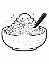 Premium AI Image  Coloring pages For Kids Of cereal In A Bowl With sketch template