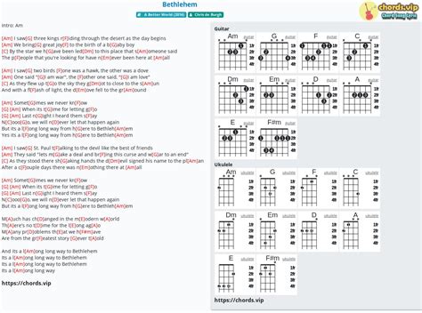 Chord: Bethlehem - tab, song lyric, sheet, guitar, ukulele | chords.vip