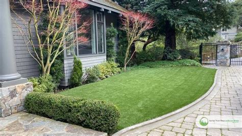 Synthetic turf installation for front yard in San Francisco, California