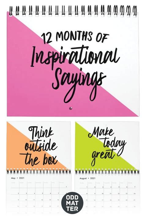 12 Months of Inspirational Quotes Calendar | Zazzle | Inspirational ...