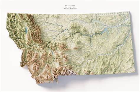 I made this topographic and hydrologic map of Montana. Thought I’d share the digital version ...