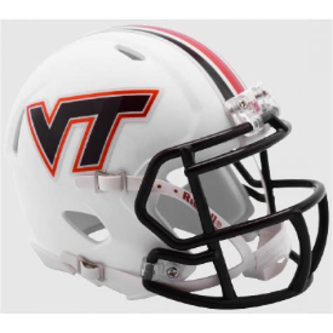 Riddell NCAA Virginia Tech Hokies Matte White Speed Mini Football Helmet