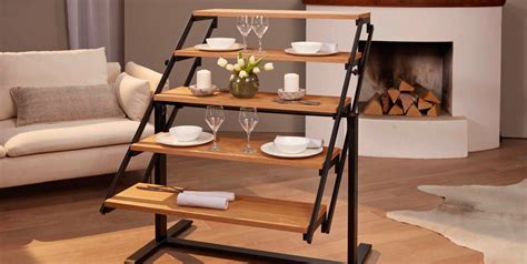 Convertible Shelf Transforms Into a Dining Table - This Transforming Dining Table Is Perfect for ...