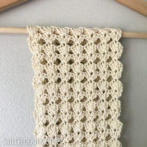 Seashore Shell Stitch Scarf - Free Crochet Pattern