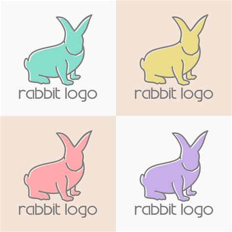 rabbit logo design vector 602020 Vector Art at Vecteezy