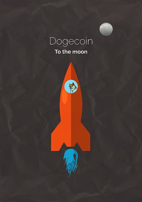 "Dogecoin - To the Moon" by MrShibe | Redbubble