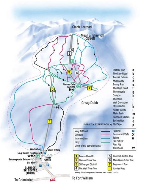 Glen Coe Trail map - Freeride