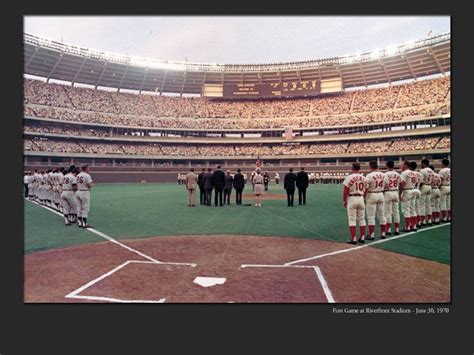 Opening night of Riverfront Stadium, 45 years ago. : r/Reds