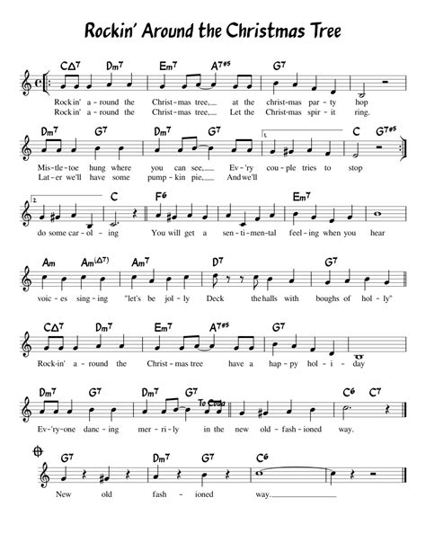 Rockin' Around the Christmas Tree Sheet music for Piano | Download free in PDF or MIDI ...