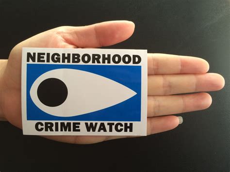 Neighborhood Crime Watch Stickers 5X Family Safety Waring | Etsy