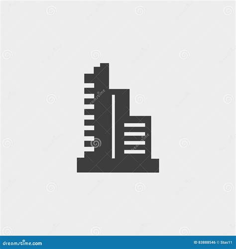 Skyscraper Icon in a Flat Design in Black Color. Vector Illustration Eps10 Stock Vector ...