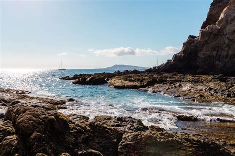 Premium Photo | Beautiful beach on the island of lanzarote