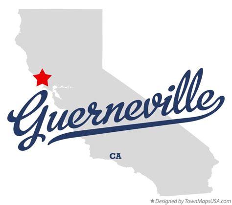 Map of Guerneville, CA, California