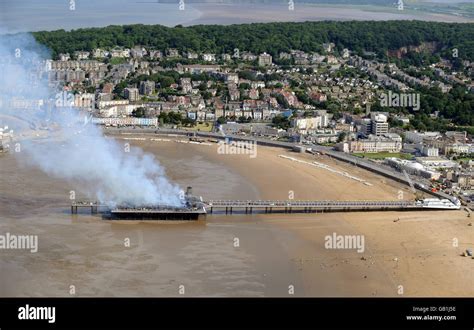 Weston-super-Mare pier fire Stock Photo - Alamy