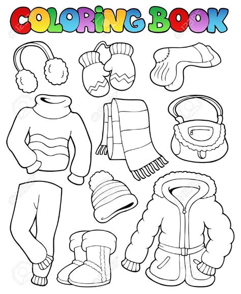 Dibujos Ropa De Invierno Para Colorear Para Colorear Esquema De | Porn ...